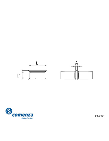 CT-232 40X20 AISI-316 SATIN