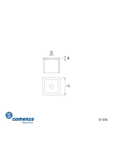 ST-333 40X40 AISI-316 SATIN