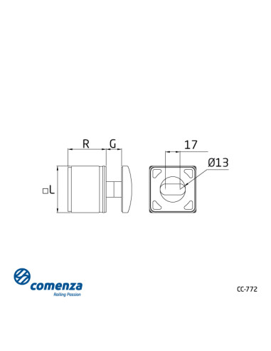 CC-772 50X50 (8-21,52) AISI-316 SATIN