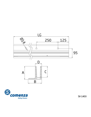 SV-1403 (LG-2500) AL ANODIZED SATIN