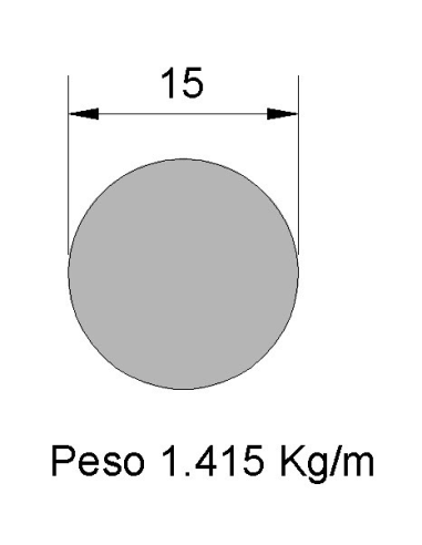 Redondo Liso Inox IREL-15 304    1.415