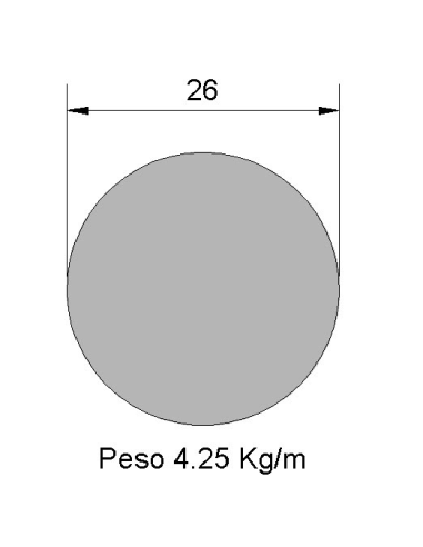 Redondo Liso Inox IREL-26 304    4.25