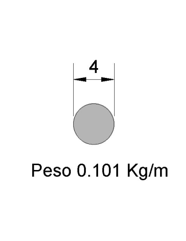 Redondo Liso Inox IREL-4 A 3.10 MTRS...