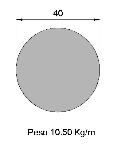 Redondo Liso Inox IREL-40 304    10.5