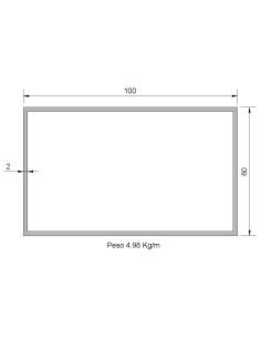 Tubo Rectangular Inox...