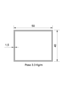 Tubo Rectangular Inox...