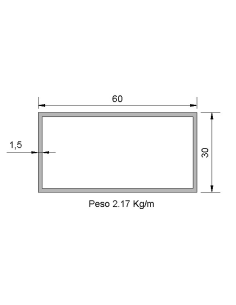 Tubo Rectangular Inox...