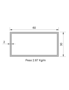 Tubo Rectangular Inox...