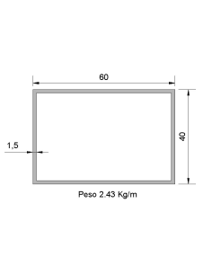 Tubo Rectangular Inox...