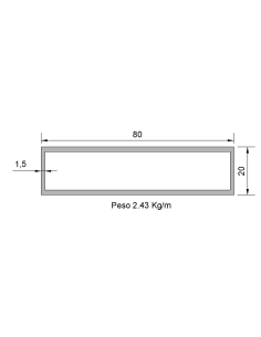 Tubo Rectangular Inox...