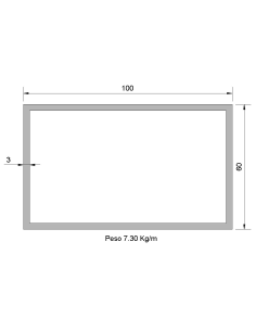 Tubo Rectangular Inox...