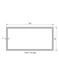 Tubo Rectangular Inox...