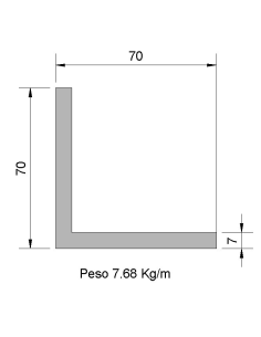 Ángulo L-70x70x7 Cincado...