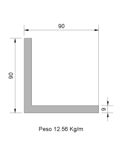 Ángulo L-90x90x9 Cincado...