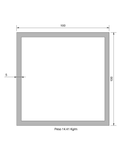 Tubo Cuadrado CS-100X100X5...