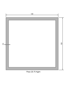 Tubo cuadrado CS-120X120X6...
