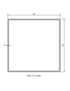 Tubo cuadrado CS-140X140X3...
