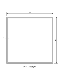 Tubo Cuadrado CS-140X140X4...