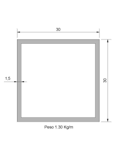 Tubo cuadrado CS-30X30X1.5...