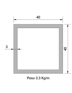Tubo cuadrado CS-40X40X3...