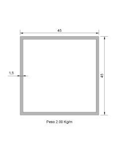 Tubo cuadrado CS-45X45X1.5...