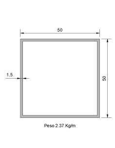 Tubo cuadrado CS-50X50X1.5...