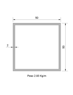 Tubo cuadrado CS-50X50X2...