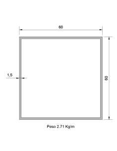Tubo cuadrado CS-60X60X1.5...
