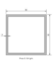 Tubo cuadrado CS-60X60X3...