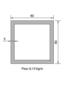 Tubo Cuadrado CS-60X60X5...