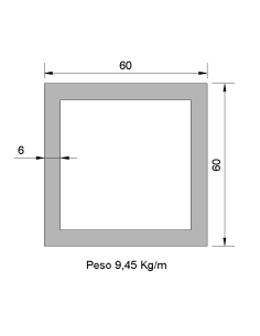 Tubo Cuadrado CS-60X60X6...