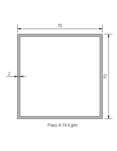 Tubo cuadrado CS-70X70X2...
