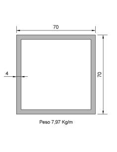 Tubo Cuadrado CS-70X70X4...