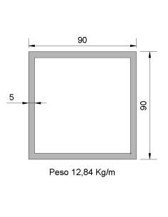 Tubo Cuadrado CS-90X90X5...