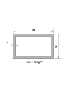 Tubo Rectangular RS-50X30X3...