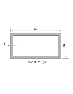 Tubo Rectangular RS-60x30x3...