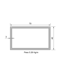 Tubo Rectangular RS-70x40x3...