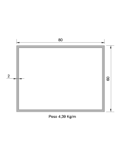 Tubo Rectangular RS-80x60x2...