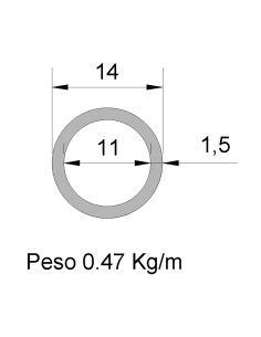 Tubo Redondo DS-14x1.5...