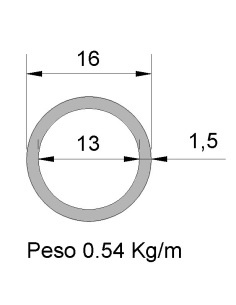 Tubo Redondo DS-16x1.5...