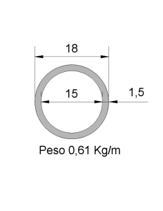 Tubo Redondo DS-18x1.5...