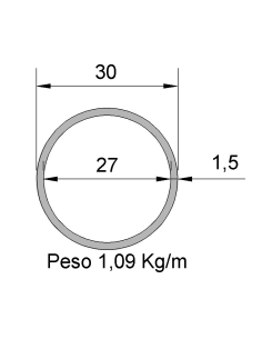 Tubo Redondo DS-30x1.5...