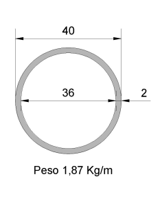 Tubo Redondo DS-40x2...