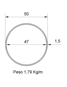 Tubo Redondo DS-50x1.5...