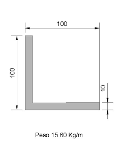 Ángulo L-100x100x10 Negro...