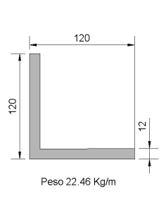 Ángulo L-120x120x12 Negro...