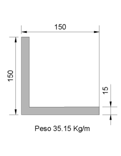 Ángulo L-150x150x15 Negro...