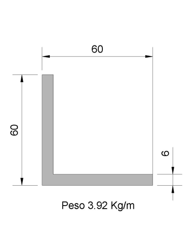 Ángulo L-60x60x6 Negro    5.64