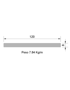 Pletina PL-120x8 Negra    7.84