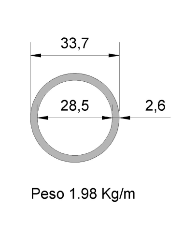 Tubería en Pulgadas TP ISO 1´´...